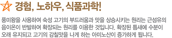 풍미왕 연육제 - 경험,노하우,식품과학