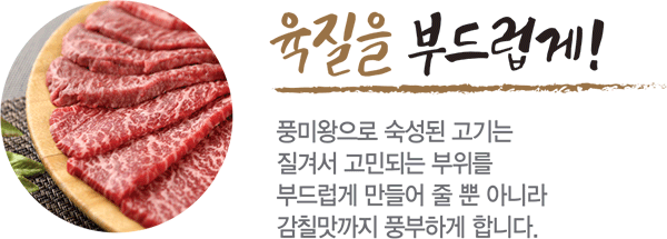 육질을 부드럽게 - 고기연육 풍미왕